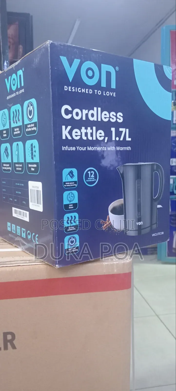 Von Cordless Electric Kettle 1.7litres