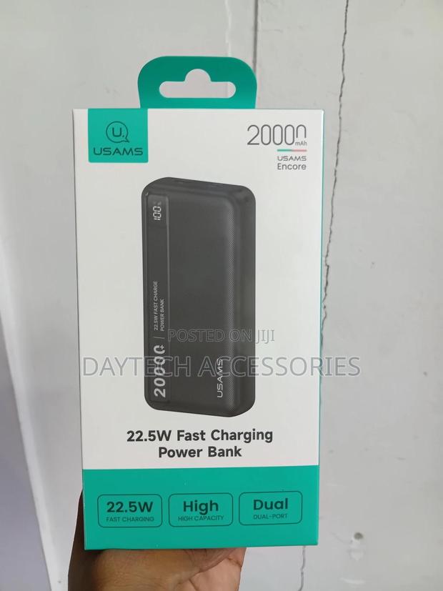 Usams Cd265 Fast Charging Power Bank 22.5w, 20,000 Mah