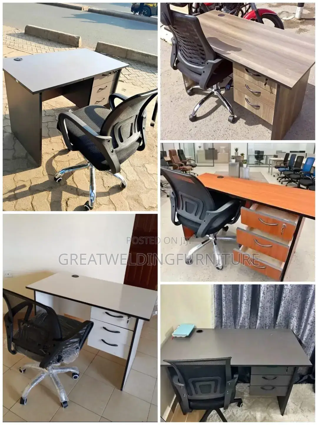 Mesh Chair and Modern Study Desk F