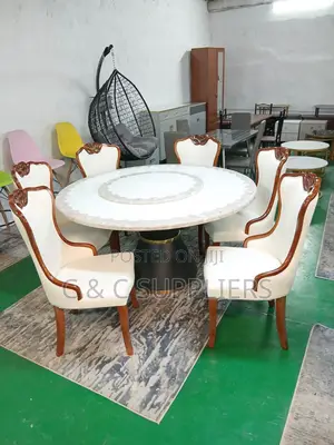 Royal 6-Seater Marble Top Dining Table
