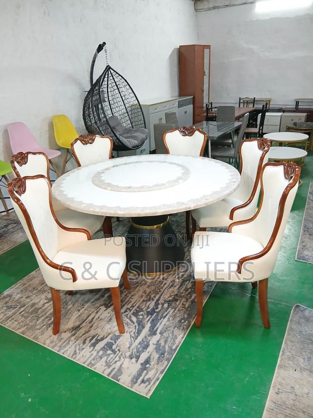 Royal 6-Seater Marble Top Dining Table - thumbnail 2