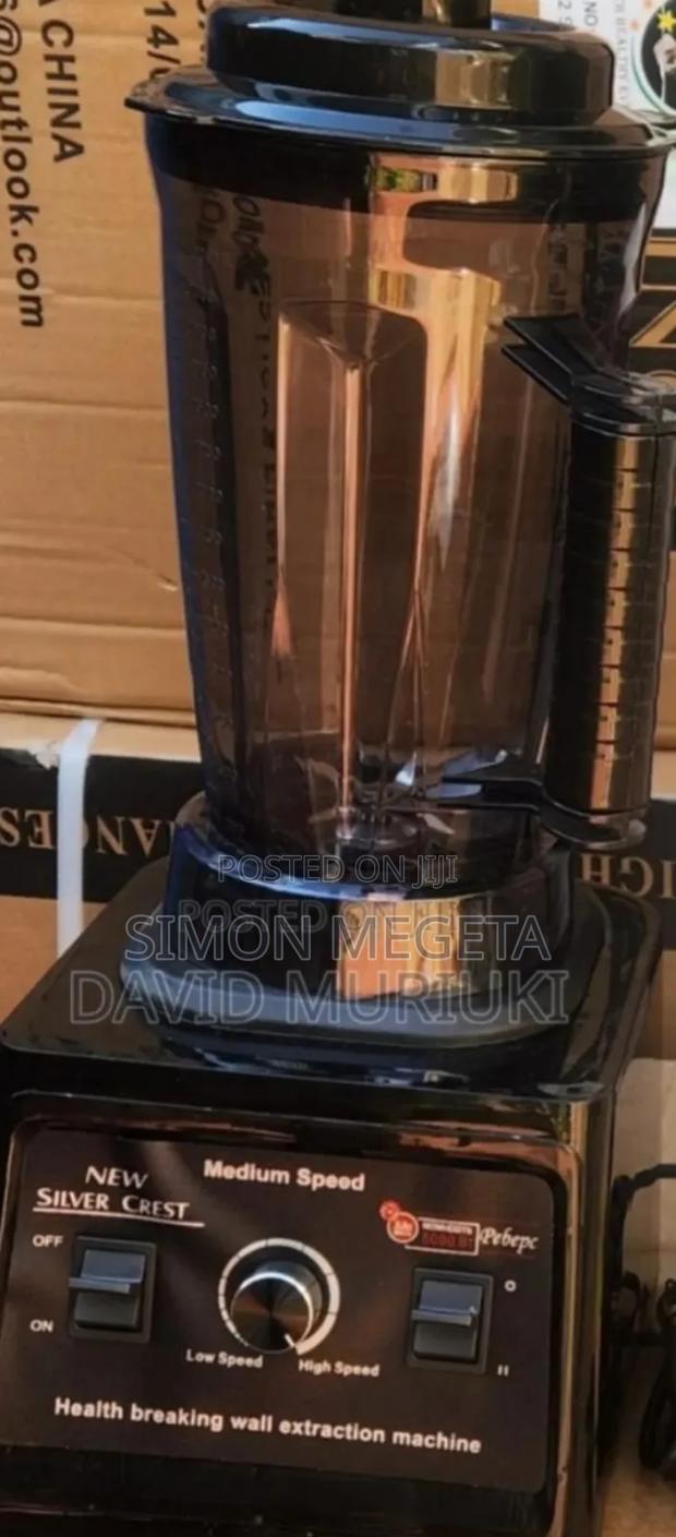 Pure Black Silver Crest Commercial Blender - main view