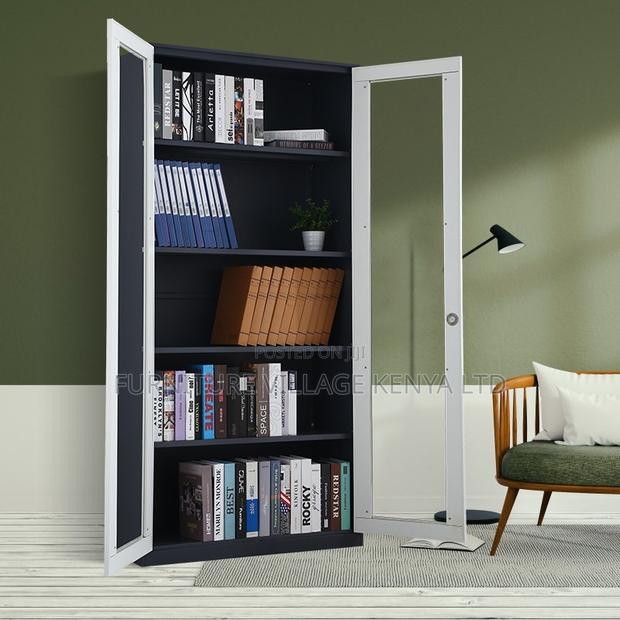 2-Door Metallic Glass Front Document Office Cabinet - thumbnail 6