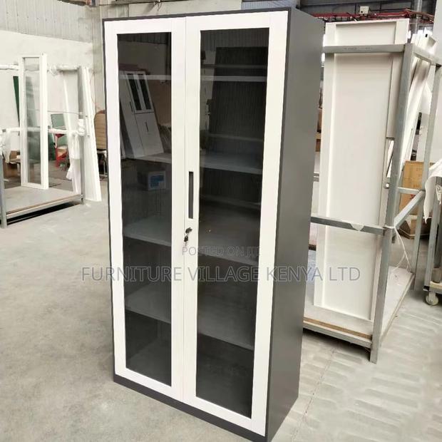 2-Door Metallic Glass Front Document Office Cabinet - thumbnail 9