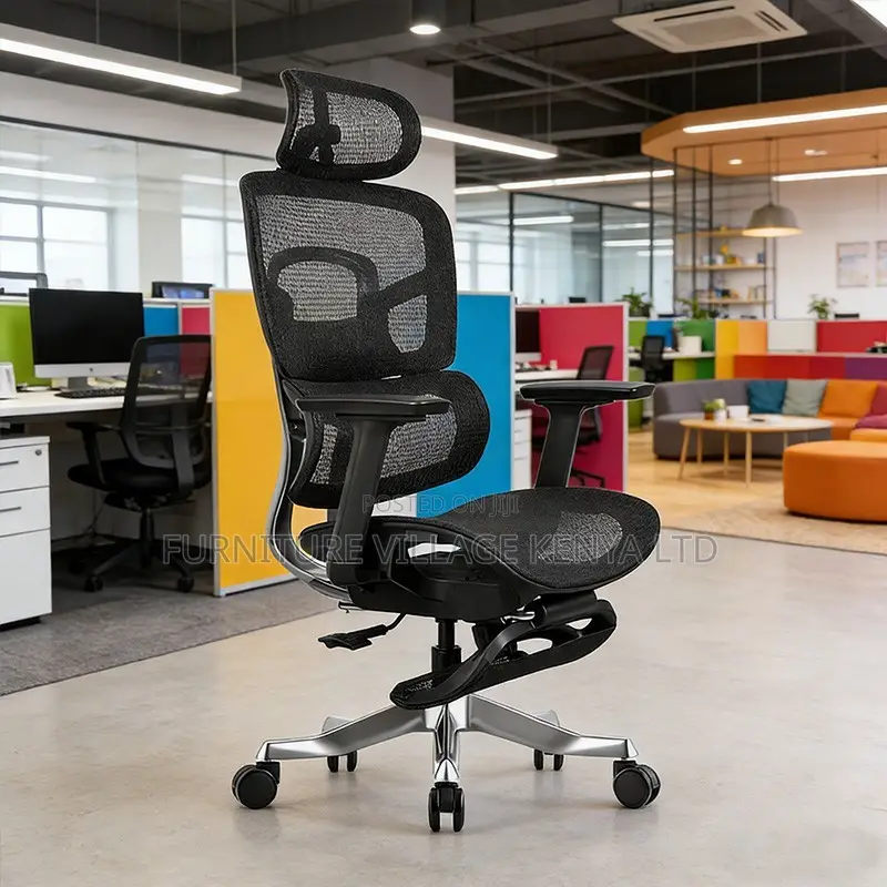 Office Swivel Orthopedic Mesh Seat With Footrest