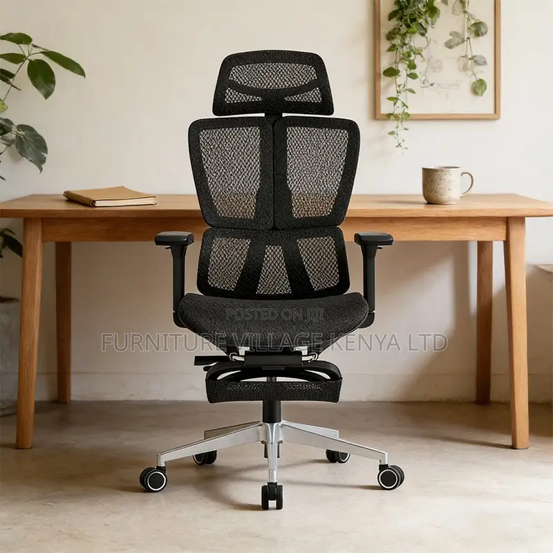 Office Swivel Orthopedic Mesh Seat With Footrest
