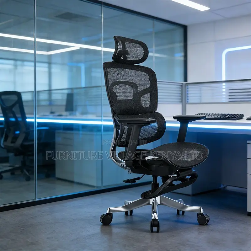 Office Swivel Orthopedic Mesh Seat With Footrest
