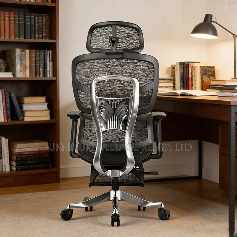 Office Swivel Orthopedic Mesh Seat With Footrest
