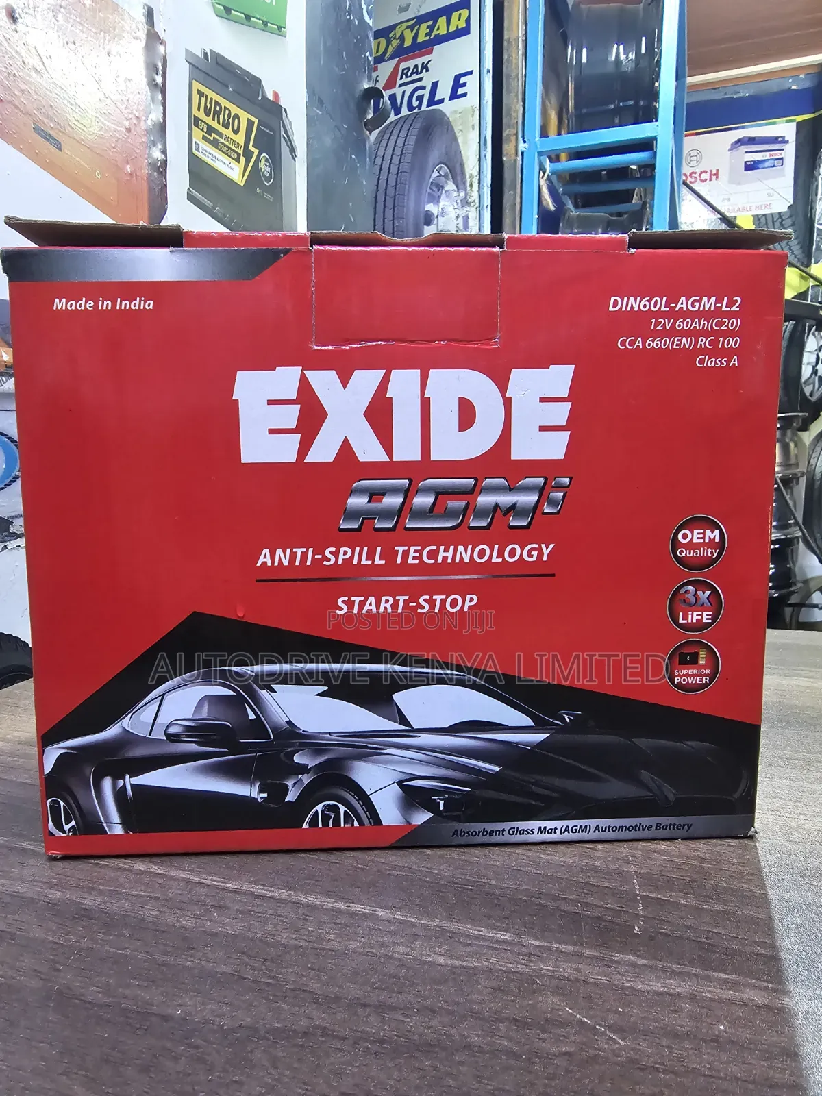 Din60 Exide Agm Start-Stop Battery