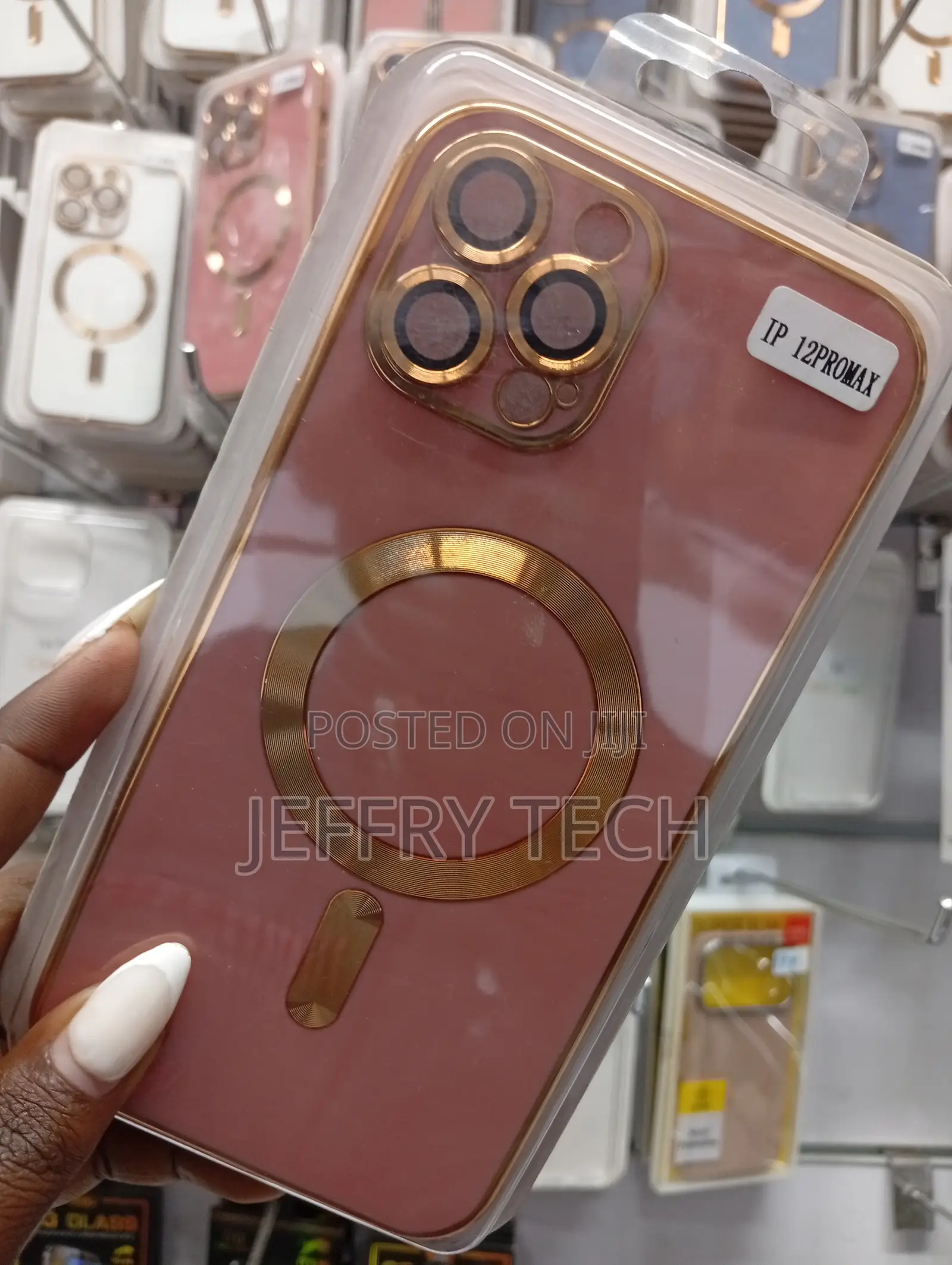 iPhone 12 Pro Max Electroplated Rose Gold Magsafe Clear Case