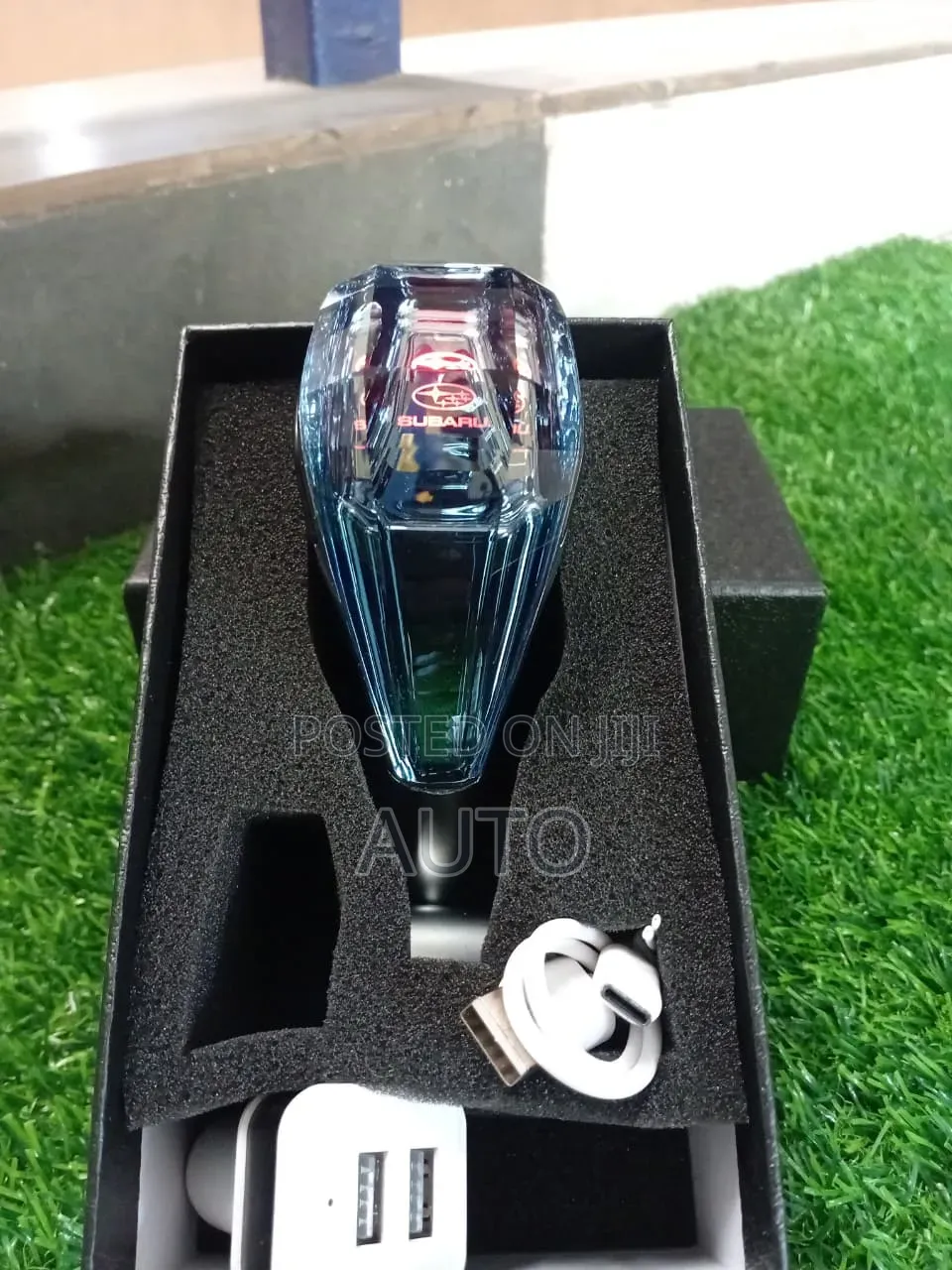 Premium Subaru Led Crystal Gear Knob With Usb Charger