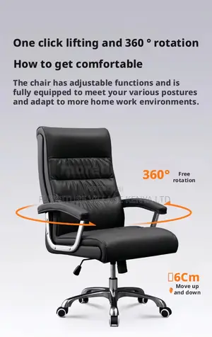 Gray Executive Leather Manager's Desk Seat