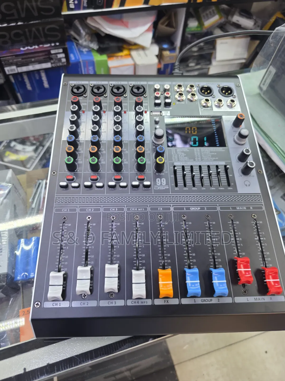 4 Channels Mixer Soundcard With DSP