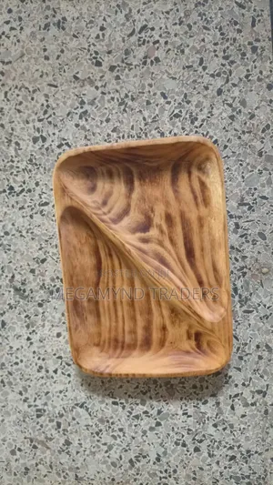Wooden Partition Platter / Hand Crafted Partition Wood Plate