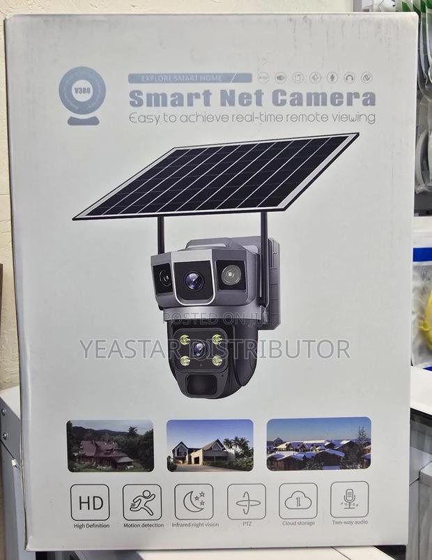 V380 Pro Dual Lens Solar PTZ Camera
