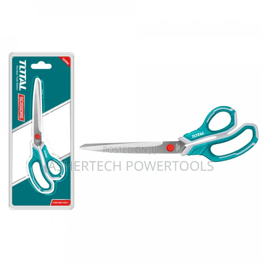 Thscrs812108 Total Rubber Grip Long-Blade Scissors "Size:210mm(8"")