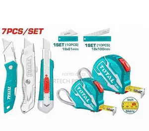 Tos23036e Total Measuring Tape and Utility Knife Set 7pcs