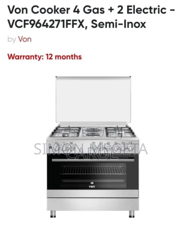 Free Delivery Von 60*90 4+2 Cooker. Brand New Restocked Cooker