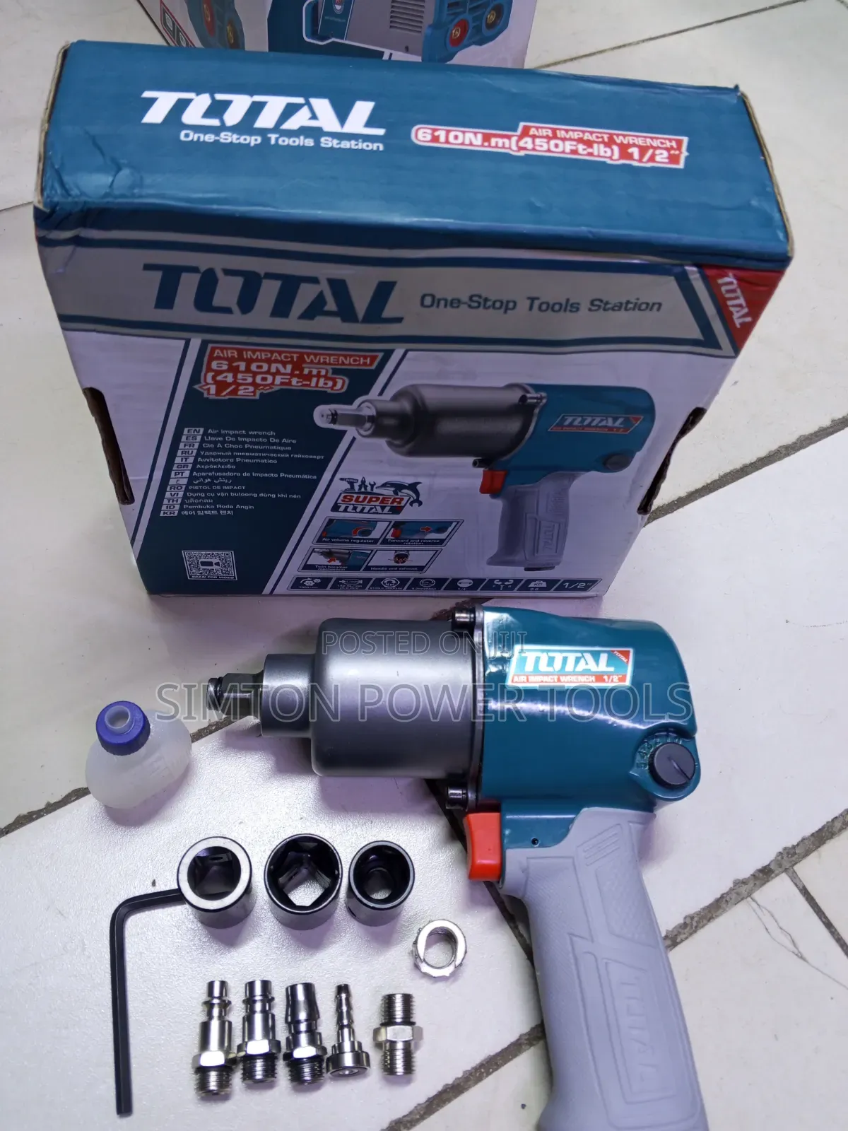1/2-Inch 610n.M Total Air Impact Wrench
