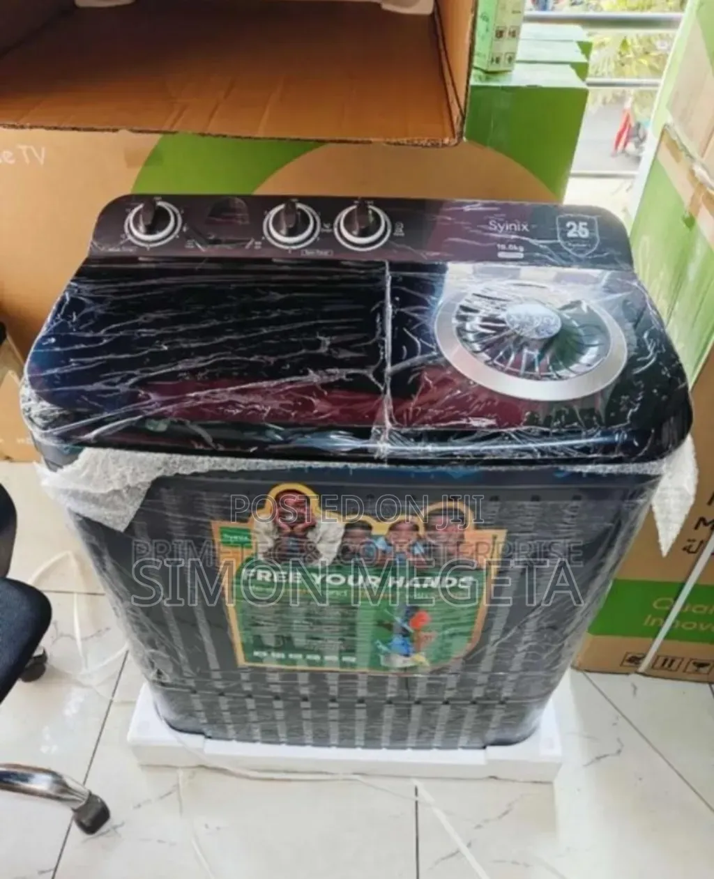 Colour Black Syinix 10kgs Washing Machine