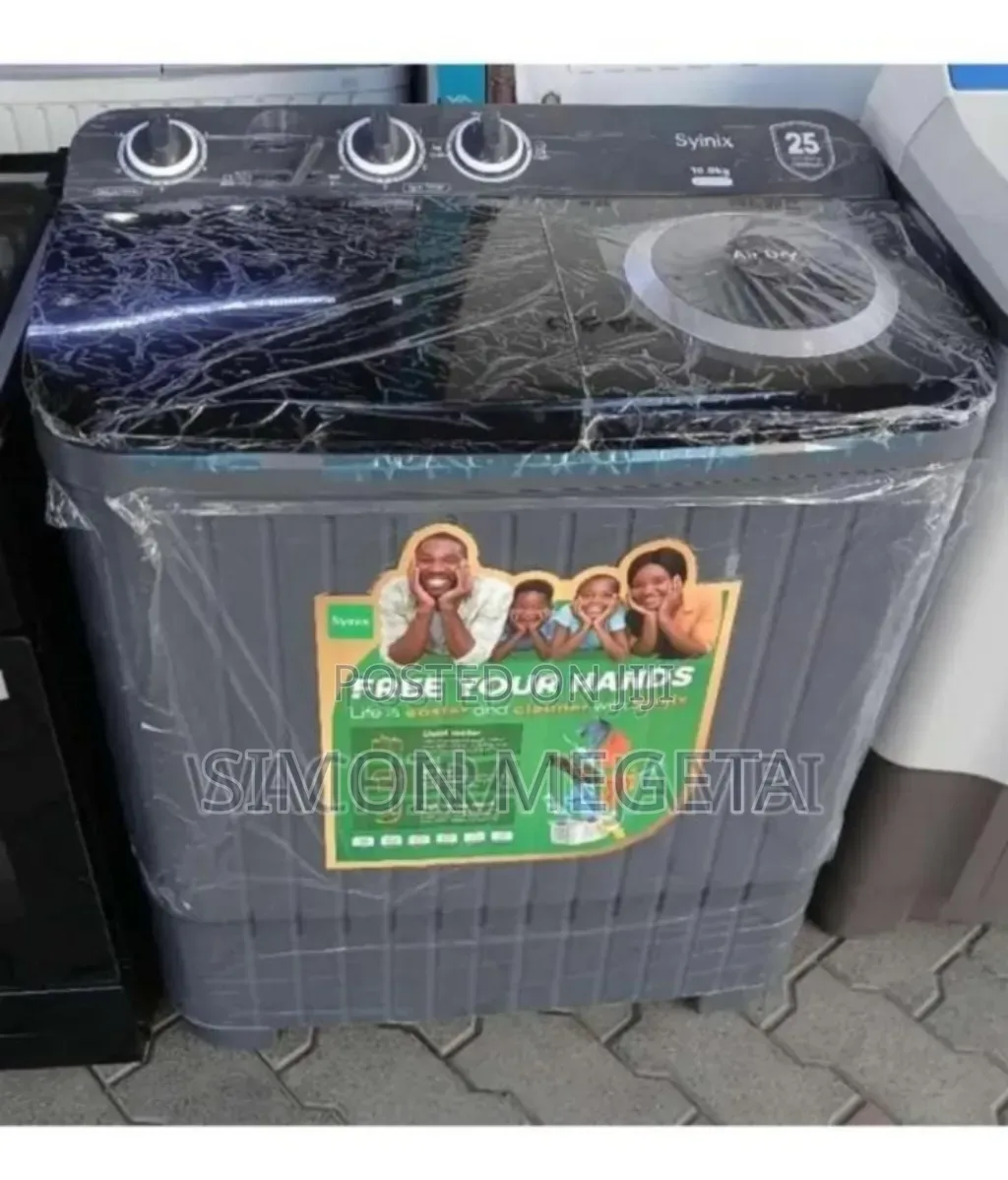 Top Loader 2tubs Syinix 10kgs Washing Machine