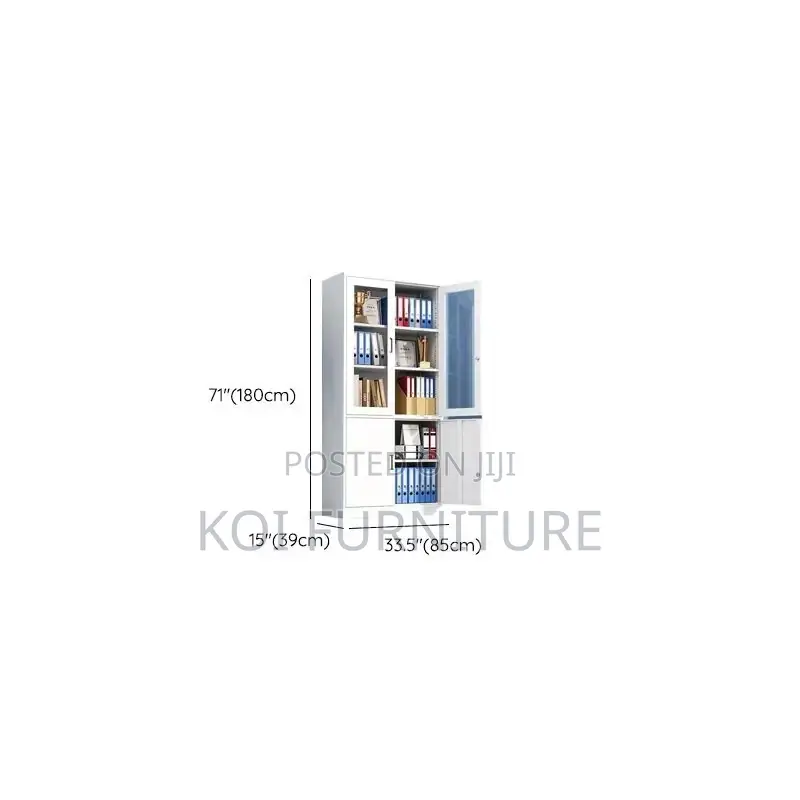 Office Cabinet; Two Doors Filing Executive Cabinet With Glass View