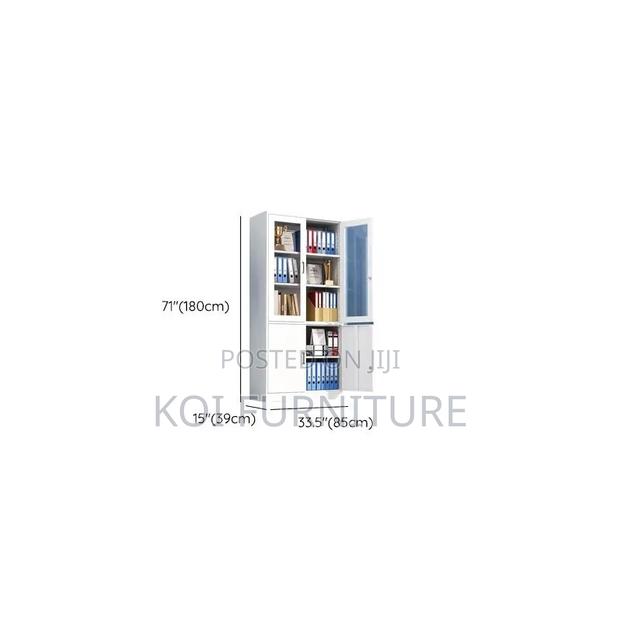 Office Cabinet; Two Doors Filing Executive Cabinet With Glass View - thumbnail 3