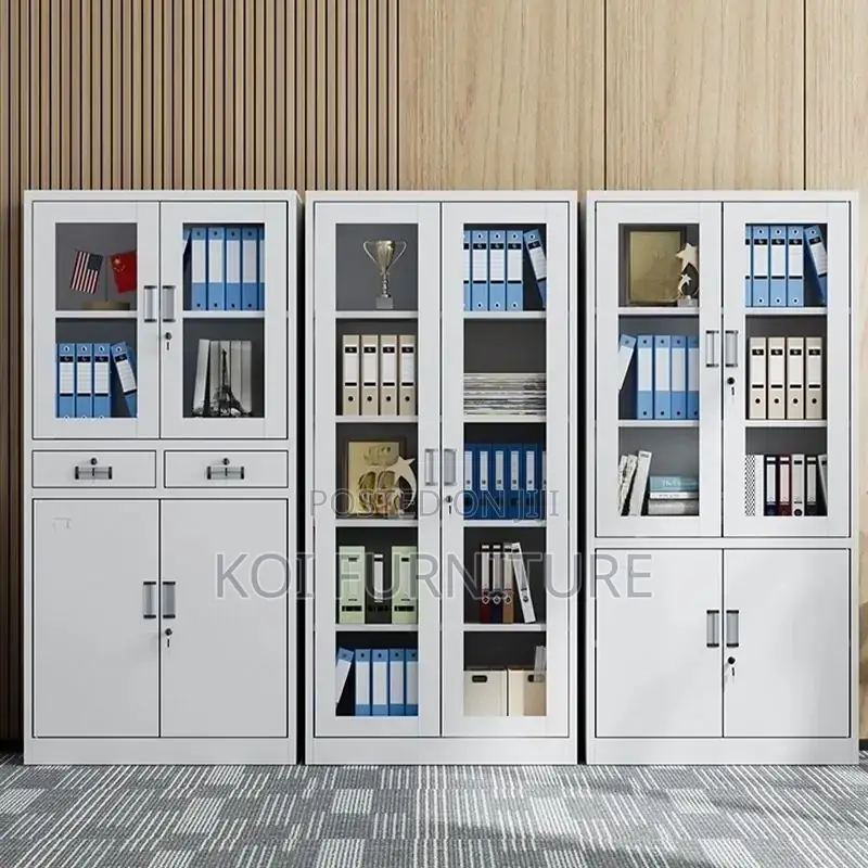 Office Cabinet; Two Doors Filing Executive Cabinet With Glass View