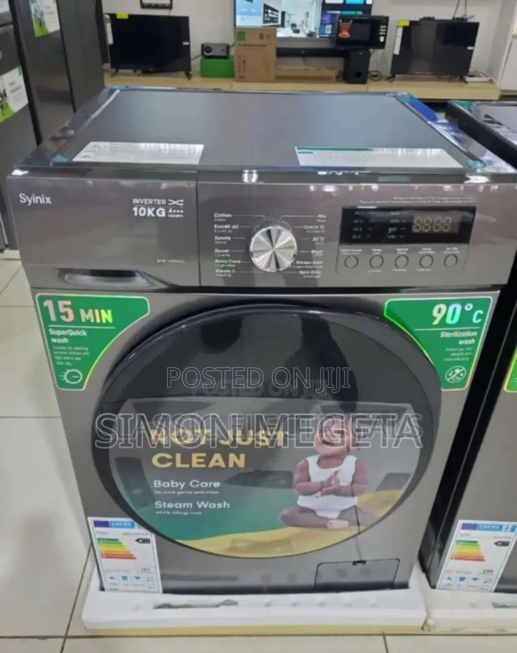Digital Electric Syinix 10kgs Washing Machine Front Load. Verified