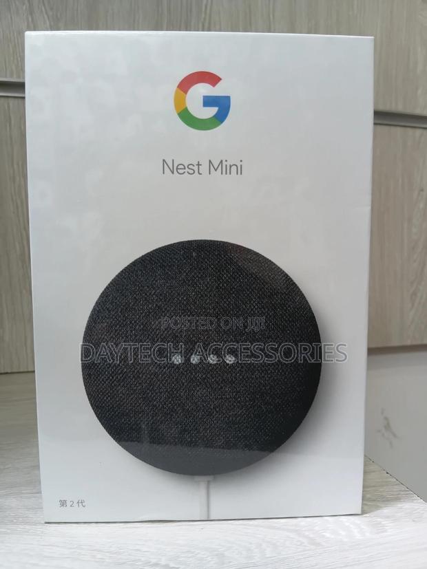 This Is a Google Nest Mini (2nd Generation) Smart Speaker in Charcoal. - thumbnail 2