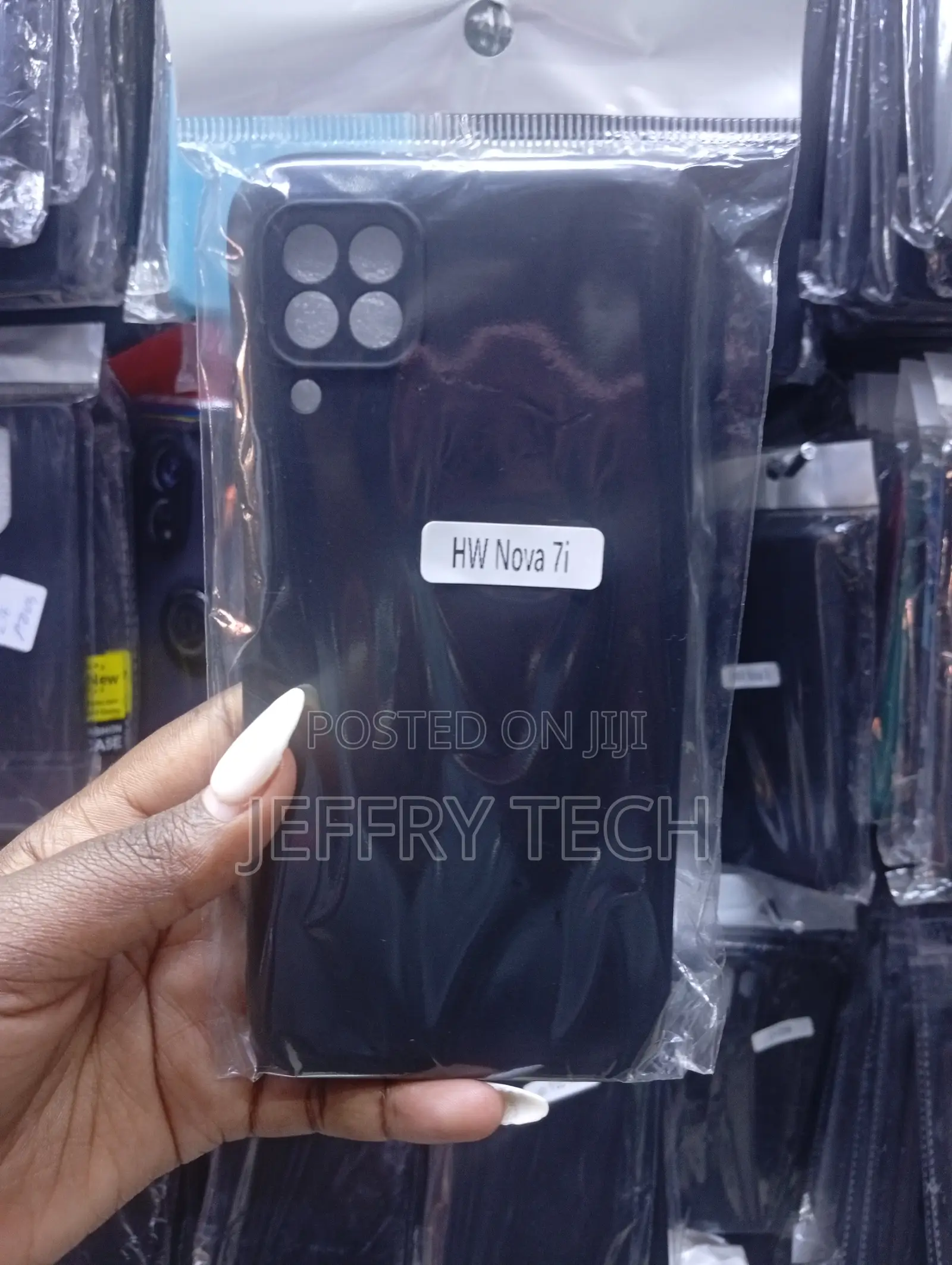Huawei Nova 7i Black, Soft Silicone Back Cover
