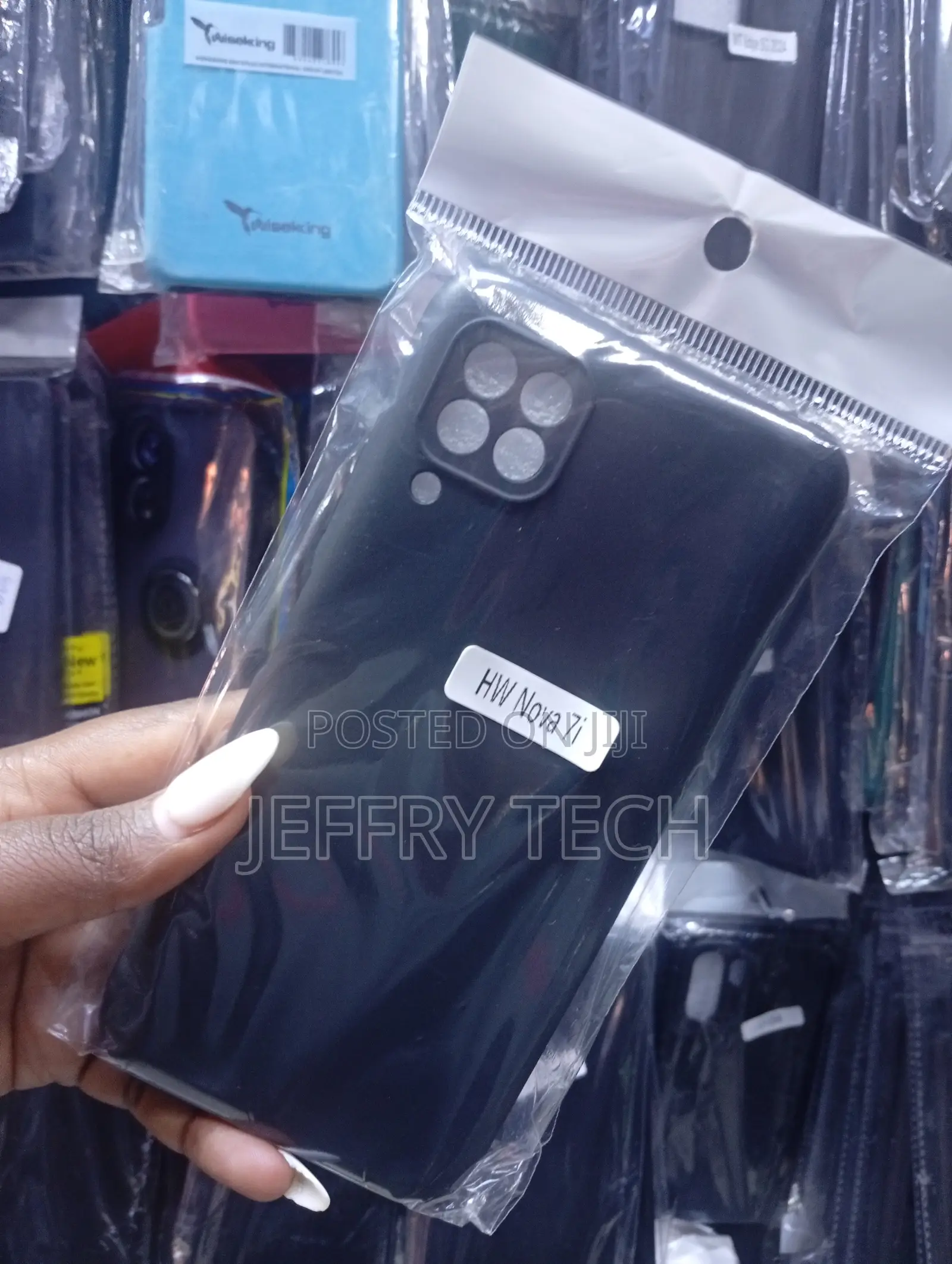 Huawei Nova 7i Black, Soft Silicone Back Cover