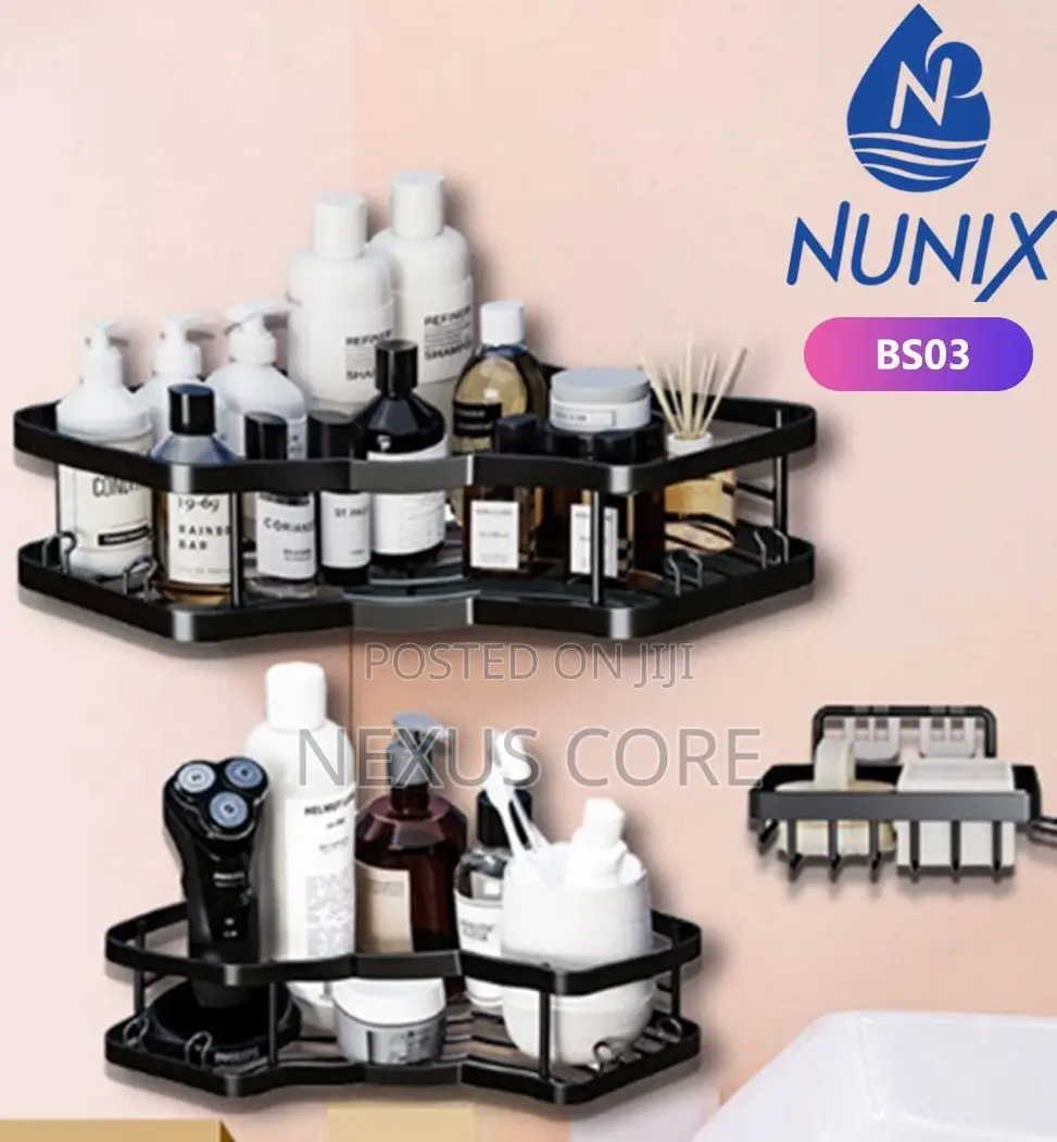 3-in-1 Corner Metallic Organizer Shelf Set.