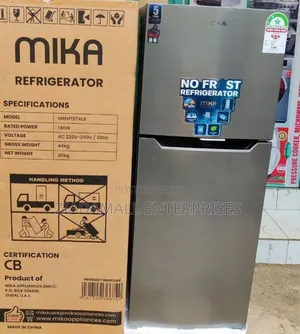Mika Refrigerator,Mika Double Door Fridge 197 Litres