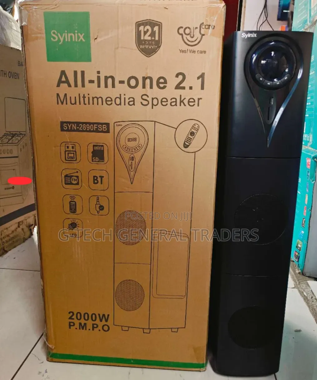 Syinix 2.1 Powerful Bass Speaker With Bluetooth Connectivity