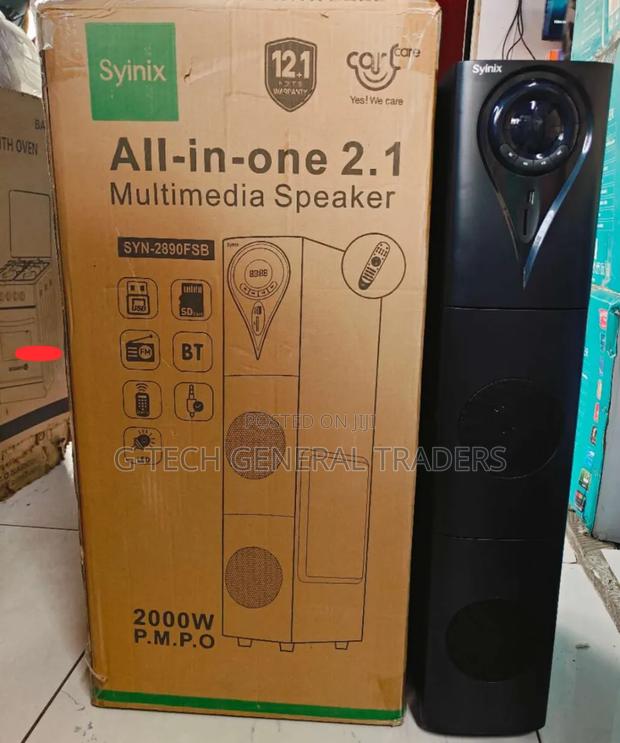 Syinix 2.1 Powerful Bass Speaker With Bluetooth Connectivity