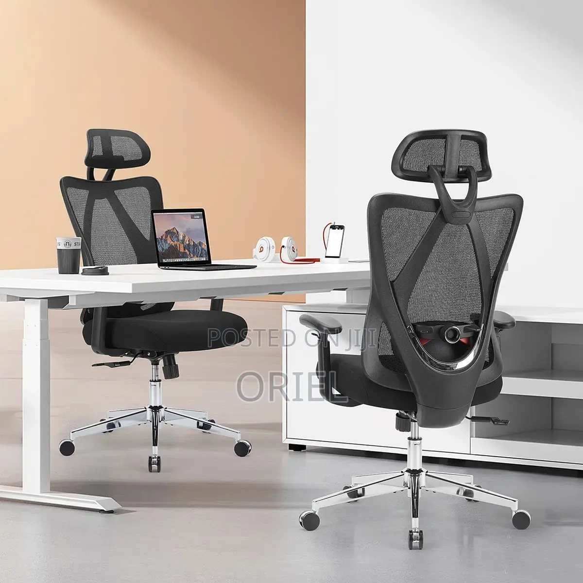 Executive Chair : Modern Executive Mesh Office Chair With Headrest