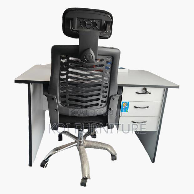 Office Desk; 0.9 Meters With Ergonomic Headrest Chair Combo - thumbnail 5
