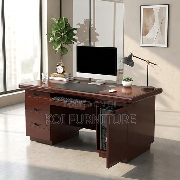 Office Desk; 1.4 Meters Home Office Working Mahogany Executive Desk