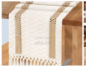 High Quality Matched Knotted Tassels Table / Tv Cabinet Runner - Cr