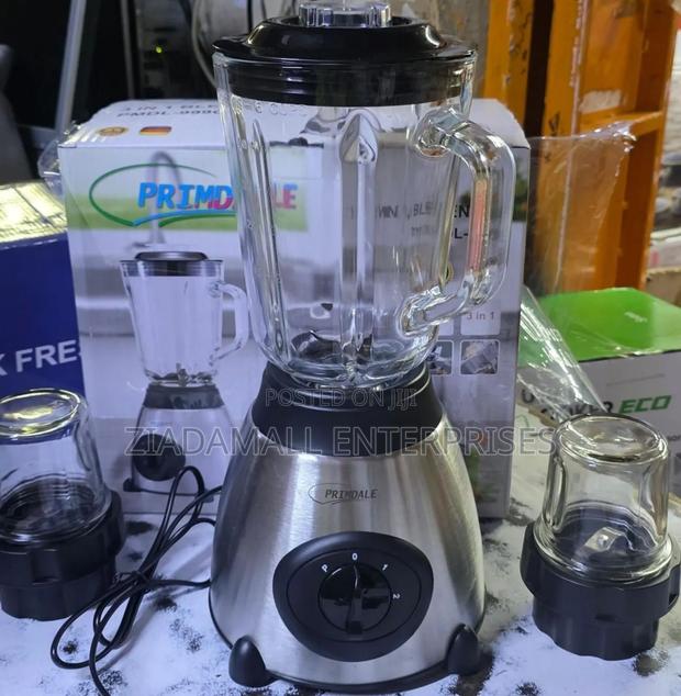 Primdale 3 in 1 Blender Glass Jar 1.5l Glass Jar 400w Power