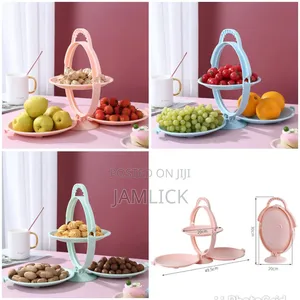 2 Layer Folding Dessert Plate Stand - Cr
