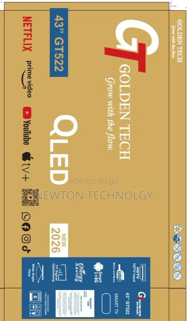 Goldentech 43 Inches Qled Smart Android Digital Tv