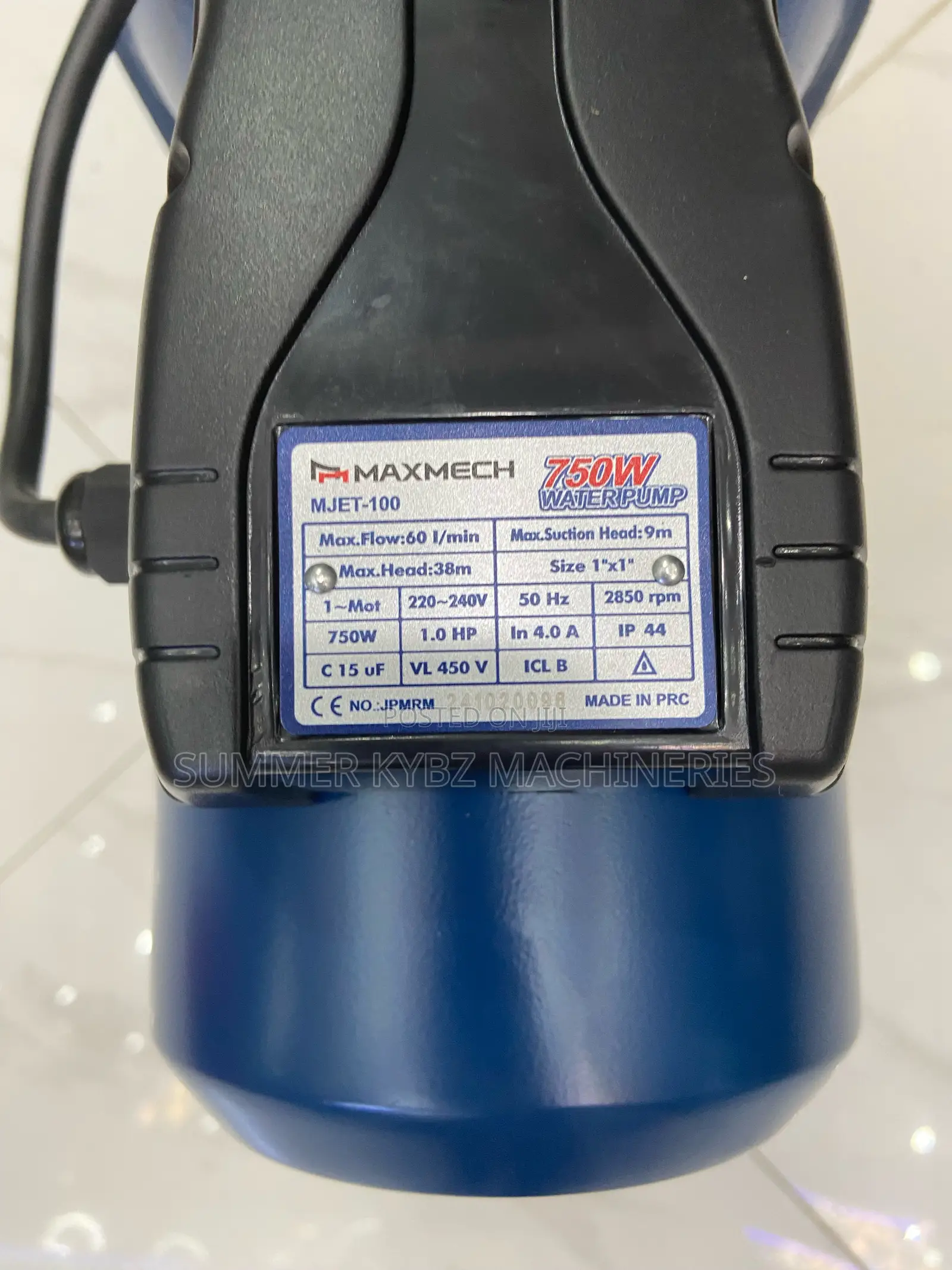 Maxmech Booster Pump 750w 1hp