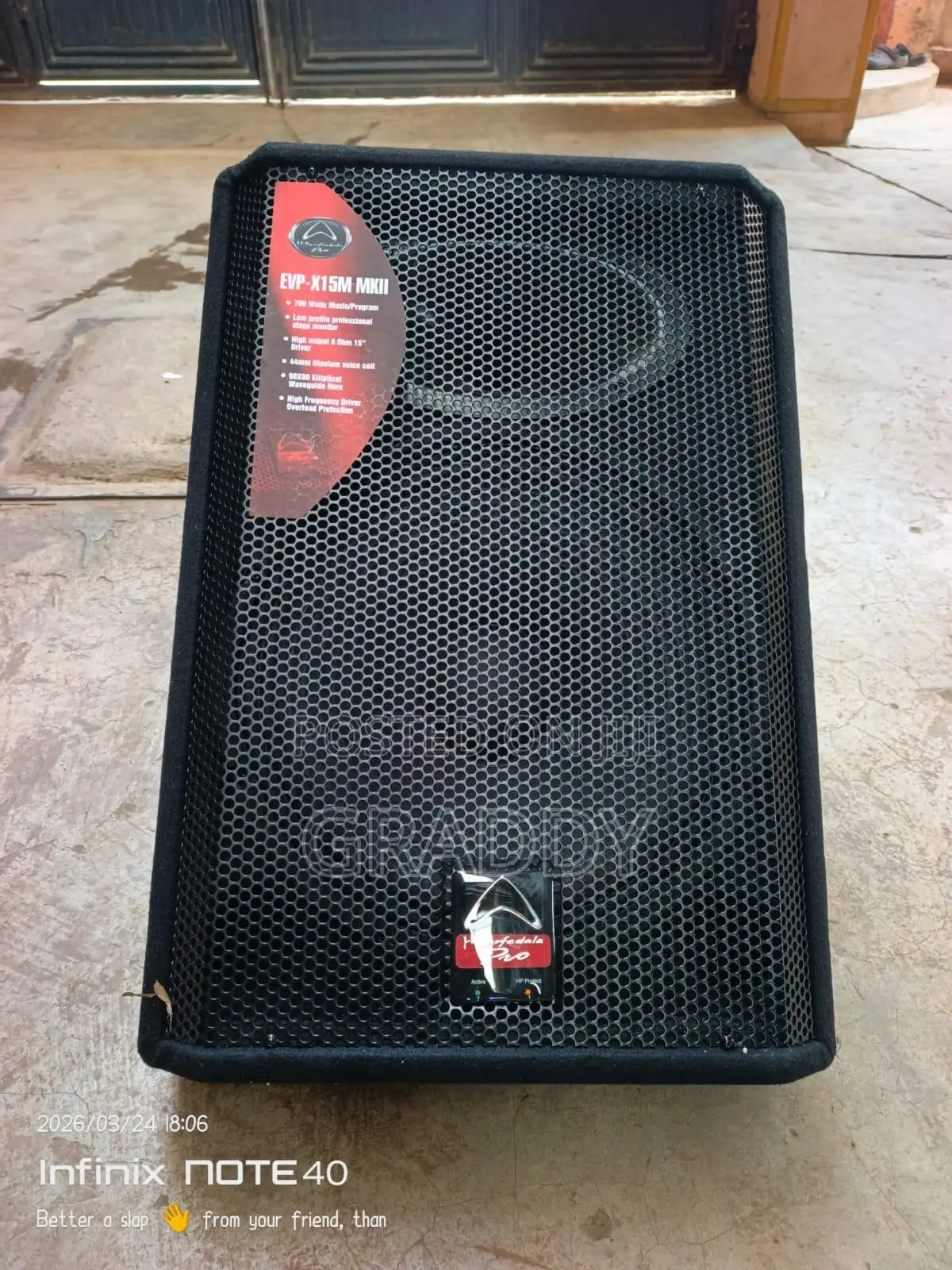 Evp-x15pm15" Passive Floor Monitor