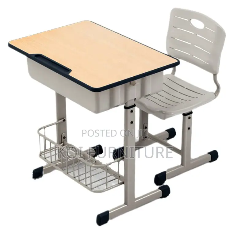 Home Desk; Home Schools Adjustable Brown Desk Chair Set