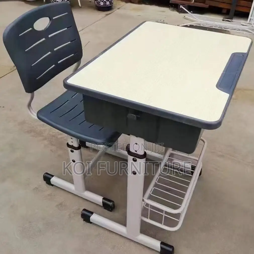 Home Desk; Home Schools Adjustable Brown Desk Chair Set