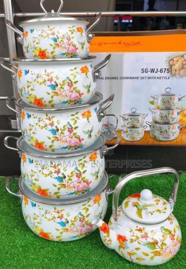 12pcs Enamel Cookware Set – Durable Stylish Kitchen Essential