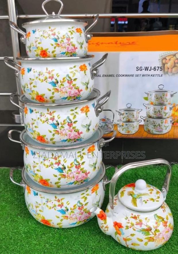 12pcs Enamel Cookware Set – Non-Stick, Easy Clean Long-Lasting - main view