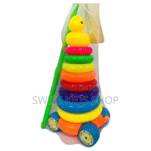 Rainbow Stacking Tower With Wheels - thumbnail 2
